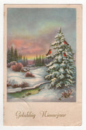 Happy New Year - Gelukkig Nieuwjaar Vintage Original Postcard # 5837 - Post Marked 1961