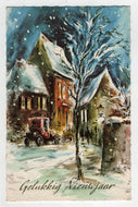 Happy New Year - Gelukkig Nieuwjaar Vintage Original Postcard # 5838 - Post Marked January 4, 1966