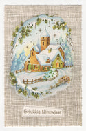 Happy New Year - Gelukkig Nieuwjaar Vintage Original Postcard # 5839 - Post Marked 1960's