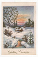 Happy New Year - Gelukkig Nieuwjaar Vintage Original Postcard # 5841 - Post Marked January 2, 1963