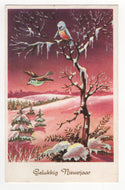 Happy New Year - Gelukkig Nieuwjaar Vintage Original Postcard # 5842 - Post Marked January 3, 1960's