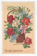 Congratulations - Hartelijk Gefeliciteerd Vintage Original Postcard # 5847 - Post Marked April 29, 1959