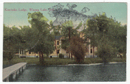 Kosciusko Lodge, Winona Lake, Indiana, USA Vintage Original Postcard # 2204 - Post Marked Early 1900's
