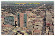 Albuquerque, New Mexico, USA (Skyline) Vintage Original Postcard # 2207 - Post Marked April 1, 1966 - VG