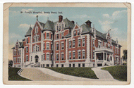 St. Joseph Hospital, South Bend, Indiana, USA Vintage Original Postcard # 2216 - Post Marked February 10, 1920