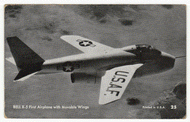 BELL X-5 - First Airplane with Movable Wings, USA Vintage Original Postcard # 2220 - New - 1950's - VG