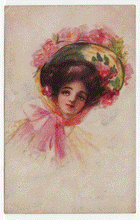 Load image into Gallery viewer, Portrait of a Young Woman (Unknown) Vintage Original Postcard # 2227 - Early 1900's - VG
