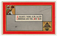 Wish for Both Christmas and the New Year Vintage Original Postcard # 2234 - Post Marked December 23, 1916 - VG
