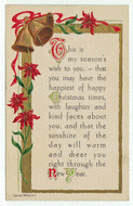 Christmas & New Year Poem - Greetings Vintage Original Postcard # 2235 - December 1911 - VG