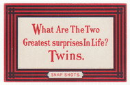 Twins - Humorous - Vintage Original Postcard # 2241 - New - Early 1900's - VG