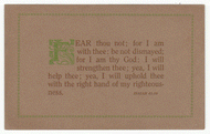 Scripture Quote - Isaiah 41:10 - Vintage Original Postcard # 2248 - New - Early 1900's - NM
