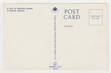 Load image into Gallery viewer, University Avenue, Toronto, Ontario, Canada Vintage Original Postcard # 2252 - New - 1960's VG
