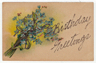 Birthday Greetings - Vintage Original Postcard # 2261 - Hand Written Early 1900's - VG