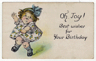 Best Wishes for Your Birthday - Vintage Original Postcard # 2263 - Hand Written Early 1900's - VG