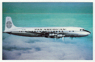 Pan American Airways - Airplane - Douglas DC-7B USA Vintage Original Postcard # 2268 - 1980's - Mint
