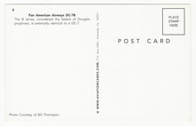 Load image into Gallery viewer, Pan American Airways - Airplane - Douglas DC-7B USA Vintage Original Postcard # 2268 - 1980's - Mint
