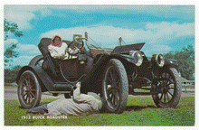 Load image into Gallery viewer, 1912 Buick Roadster Automobile - Greetings from Reinholds, Pennsylvania, USA Vintage Original Postcard # 2270 - 1960&#39;s - Near Mint

