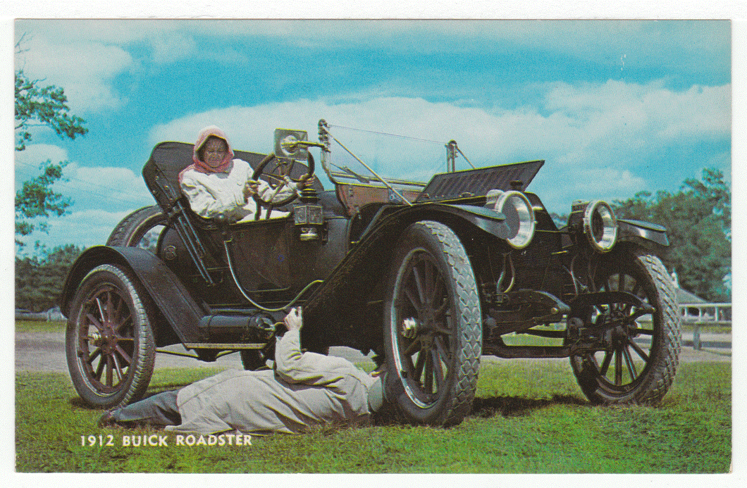 1912 Buick Roadster Automobile - Greetings from Reinholds, Pennsylvania, USA Vintage Original Postcard # 2270 - 1960's - Near Mint