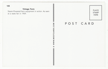 Load image into Gallery viewer, Vintage Farm - Steam-Powered Equipment from 1959 State Fair, USA Vintage Original Postcard # 2271 - 1980&#39;s - Mint
