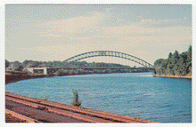 Load image into Gallery viewer, Tyngsboro Bridge, Merrimack River, Nashua, New Hampshire, USA Vintage Original Postcard # 2284 - New - 1960's - NM
