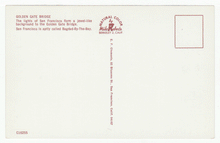 Load image into Gallery viewer, Golden Gate Bridge, San Francisco, California, USA Vintage Original Postcard # 2286 - New - 1960's - NM
