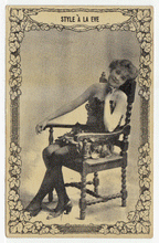 Load image into Gallery viewer, Portrait of a Young Woman - Eve Style (Unknown) Vintage Original Postcard # 2288 - New - Early 1900's - VG
