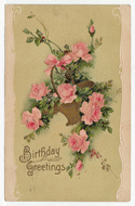 Birthday Greetings - Vintage Original Postcard # 2304 - Post Marked February 17, 1908 - VG