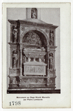 Load image into Gallery viewer, Monument to Doga Nicola Marcello by Pietro Lombardo, Italy Vintage Original Postcard # 2317 - New - 1940's
