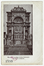 Load image into Gallery viewer, Monument to Doge Andrea Vendramin by Tullio Lombardo, Italy Vintage Original Postcard # 2318 - New - 1940's

