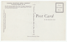 Load image into Gallery viewer, Cannon Mountain Aerial Tramway, Franconia Notch, New Hampshire, USA - Vintage Original Postcard # 2327 - New - 1960's - NM
