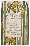 Birthday Greetings - Vintage Original Postcard # 2352 - Hand Written - Early 1900s - VG