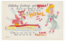 Load image into Gallery viewer, Birthday Greetings You Wolf! - Vintage Original Postcard # 2353 - New - Early 1900s - VG
