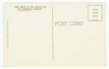 Load image into Gallery viewer, Mt. Mansfield, Vermont, USA (First Snow) - Vintage Original Postcard # 2360 - New - 1960's - VG
