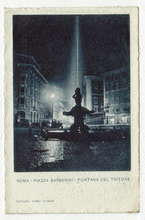 Load image into Gallery viewer, Triton Fountain, Rome, Italy Vintage Original Postcard # 2377 - New - 1940's - VG
