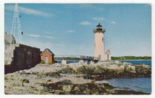 Load image into Gallery viewer, Nautical Stop and Go - Lighthouse, USA - Vintage Original Postcard # 2392 - New - Early 1960's - NM
