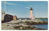 Nautical Stop and Go - Lighthouse, USA - Vintage Original Postcard # 2392 - New - Early 1960's - NM