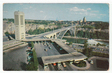 Load image into Gallery viewer, Carillon Tower, Rainbow Bridge, Niagara Falls, Ontario, Canada - Vintage Original Postcard # 2397 - New - 1960's
