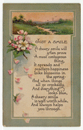 Friendship - Just A Smile - Vintage Original Postcard # 2407 - Post Marked 1921 - VG