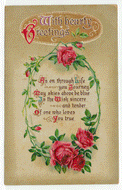 Friendship - With Hearty Greetings - Vintage Original Postcard # 2408 - Post Marked March 9, 1915 - VG