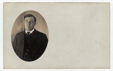Load image into Gallery viewer, Portrait of a Man (Unknown) Vintage Original Postcard # 2422 - New - 1940's NM
