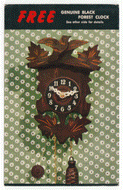 Black Forest Clock - Vintage Original Postcard # 2423 - New - 1960's - VG