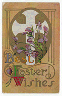 Best Easter Wishes Vintage Original Postcard # 2431 - Post Marked March 12, 1910