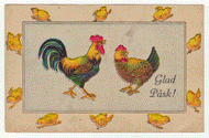 Happy Easter 'Glad Pask' - Swedish Vintage Original Postcard # 2439 - Dated 1910 - VG