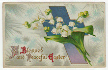 Load image into Gallery viewer, A Blessed and Peaceful Easter Vintage Original Postcard # 2441 - New - Early 1900's - VG
