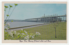 Load image into Gallery viewer, Greetings from Pickwick Dam, Tennessee, USA Vintage Original Postcard # 2473 - New - 1970's
