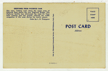 Load image into Gallery viewer, Greetings from Pickwick Dam, Tennessee, USA Vintage Original Postcard # 2473 - New - 1970's
