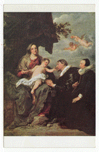 Load image into Gallery viewer, The Virgin Donors by Anton van Dyck (Artist) Vintage Original Postcard # 2482 - New 1960's
