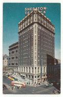 Sheraton-Ten Eyck Hotel, Albany, New York, USA Vintage Original Postcard # 2489 - Postmarked July 26, 1988 - VG