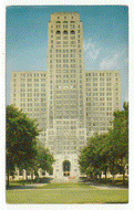 Gov. Alfred E. Smith State Office, Albany, New York, USA Vintage Original Postcard # 2491 - Postmarked July 26, 1988 - VG