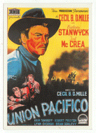 Union Pacifico - Union Pacific - Movie Vintage Original Postcard # 2515 - New, 1990's